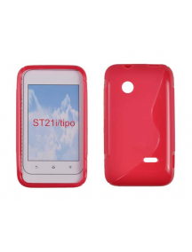 Funda TPU S-case Sony Ericsson ST21i Xperia Tipo roja