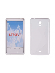 Funda TPU S-case Sony Ericsson Xperia T LT30 blanca