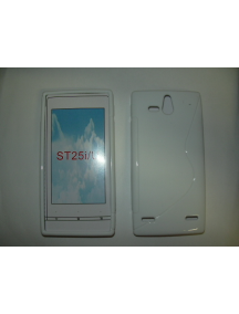 Funda TPU S-case Sony Ericsson Xperia U ST25i blanca