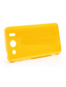 Funda TPU Huawei Ascend Y300 amarilla con blister