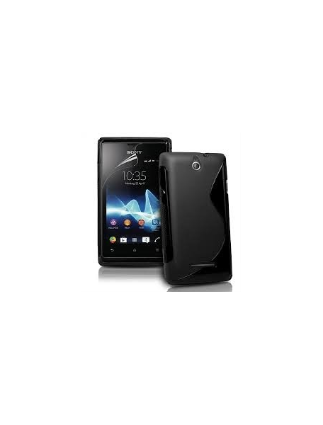 Funda TPU s-case Sony Ericsson C1505 Xperia E negra