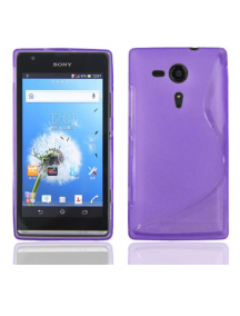 Funda TPU s-case Sony Ericsson M35h Xperia SP C5303 lila