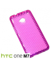 Funda TPU HTC One M7 rosa