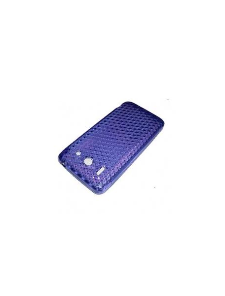 Funda TPU Huawei Ascend G510 Orange Daytona azul diamante