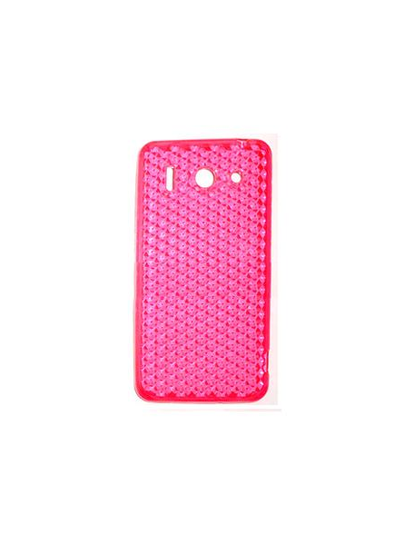 Funda TPU Huawei Ascend G510 Orange Daytona rosa diamante