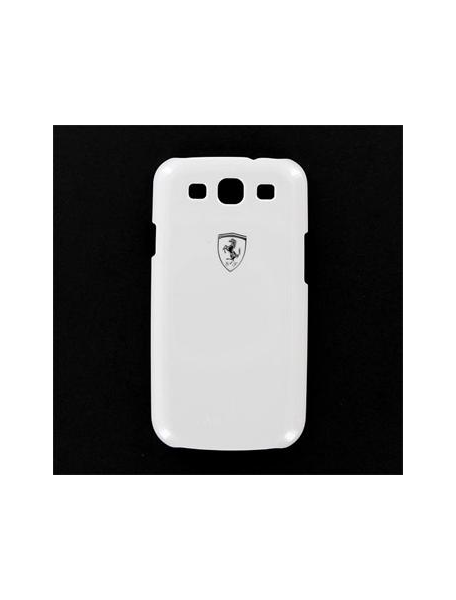 Funda ferrari Metallic rígida Blanca Samsung Galaxy S3 FESIHCS3W