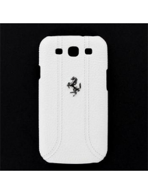 Funda de piel Ferrari Blanca Samsung Galaxy S3 i9300, FEFFHCS3FW