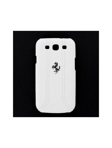 Funda de piel Ferrari Blanca Samsung Galaxy S3 i9300, FEFFHCS3FW