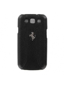 Funda de piel Ferrari Negra Samsung Galaxy S3 i9300 FEFFHCS3BL