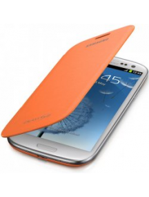 Funda libro Samsung EFC-1M7FO naranja I8190 Galaxy S3 mini